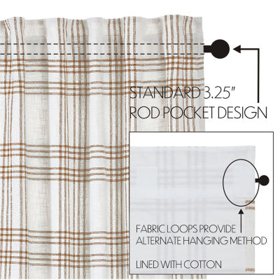 Vhc Brands Country Woven Plaid 2-pc. Rod Pocket Window Tier
