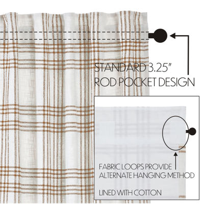 Vhc Brands Country Woven Plaid 2-pc. Rod Pocket Window Tiers