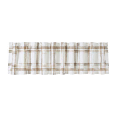 Vhc Brands Country Woven Plaid Rod Pocket Tailored Valance