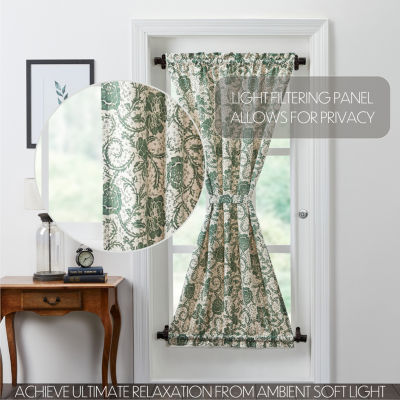 Vhc Brands Dorset Light-Filtering Rod Pocket Single Door Panel Curtain