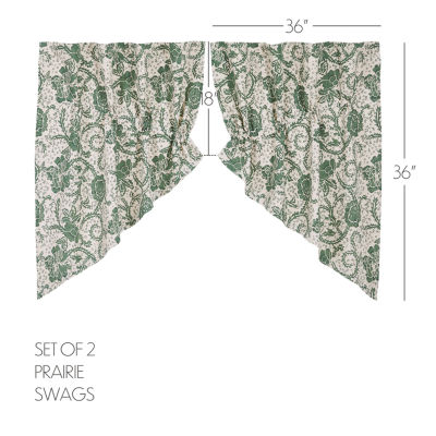 Vhc Brands Dorset Prairie Swag Rod Pocket Tailored Valances