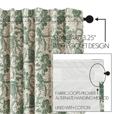 Vhc Brands Dorset Prairie Swag Rod Pocket Tailored Valances