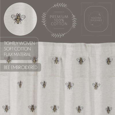 Vhc Brands Embroidered Bee 2-pc. Rod Pocket Window Tier