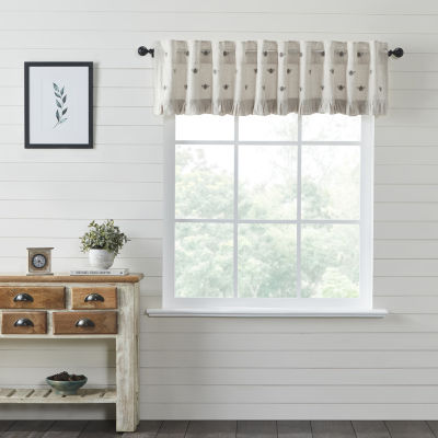 Vhc Brands Embroidered Bee Rod Pocket Valance