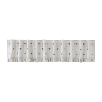 Vhc Brands Embroidered Bee Rod Pocket Tailored Valance