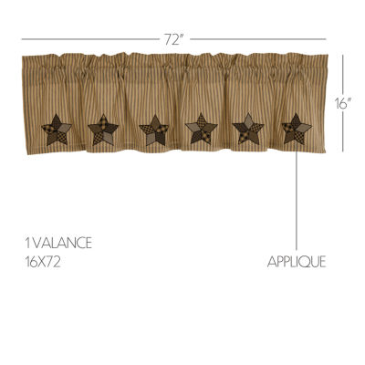 Vhc Brands Farmhouse Star Rod Pocket Tailored Valance