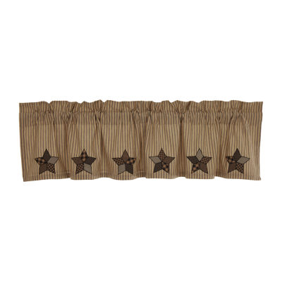 Vhc Brands Farmhouse Star Rod Pocket Tailored Valance