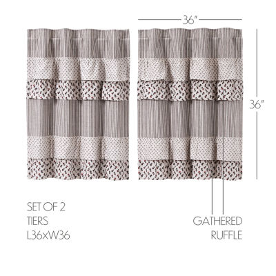 Vhc Brands Florette 2-pc. Rod Pocket Window Tiers