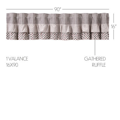 Vhc Brands Florette Rod Pocket Tailored Valance