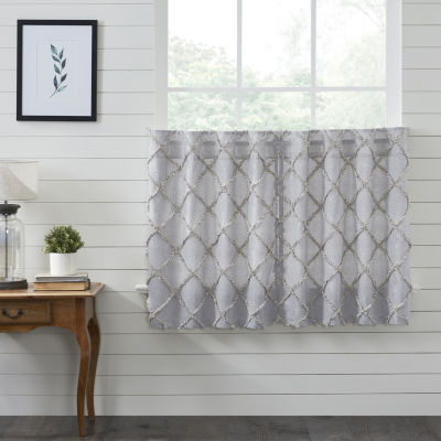 Vhc Brands Frayed Lattice 2-pc. Rod Pocket Window Tier