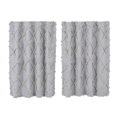 Vhc Brands Frayed Lattice 2-pc. Rod Pocket Window Tier