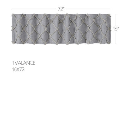 Vhc Brands Frayed Lattice Rod Pocket Tailored Valance