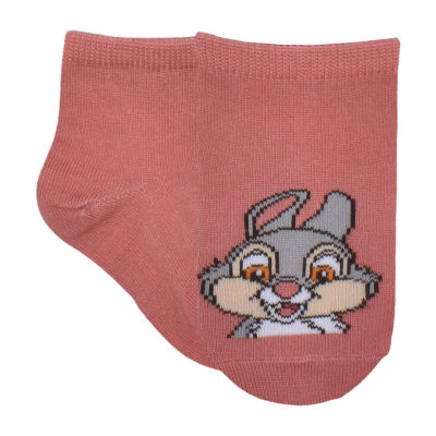 Disney Collection Toddler Girls 6 Pair Quarter Ankle Socks