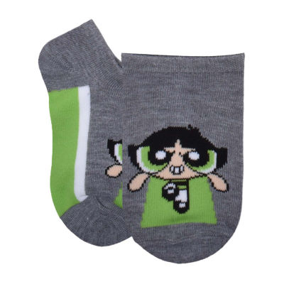 Little & Big Kid Girls 6 Pair Powerpuff Girls No Show Socks