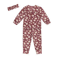 Little Lass Velour Toddler Girls 3-pc. Pant Set, 3t, Pink