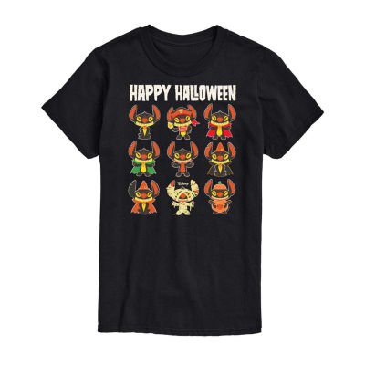 Mens Short Sleeve Lilo & Stitch Halloween Graphic T-Shirt