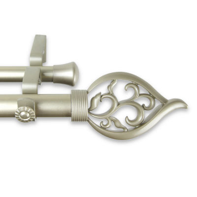 Rod Desyne Flora 1" Adjustable Double Curtain Rod