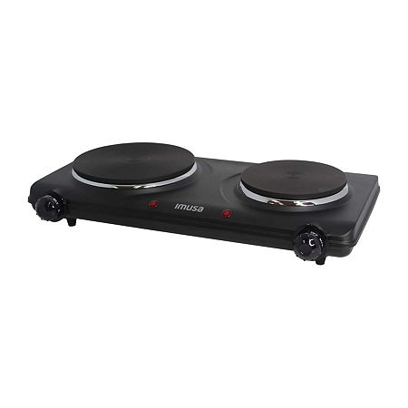 IMUSA Double Electric Hot Plate, One Size, Black