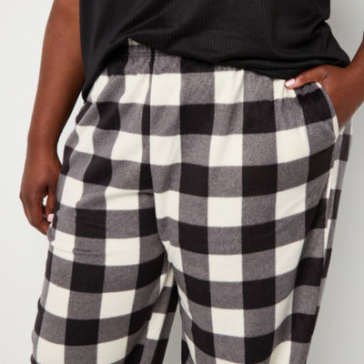 Sleep Chic Womens Plus Fleece Pajama Pants