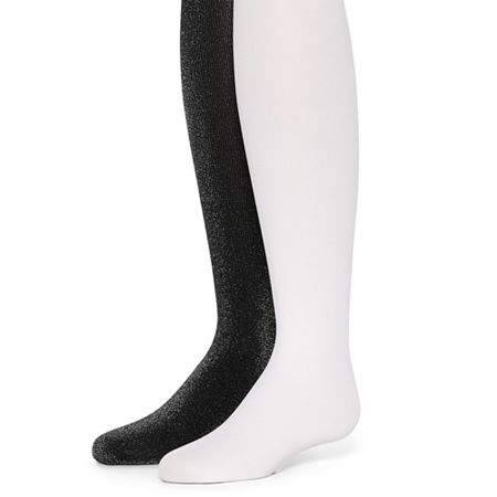Candy Hearts Little & Big Kid Girls Not Applicable 2-pc. Tights, Small, Black