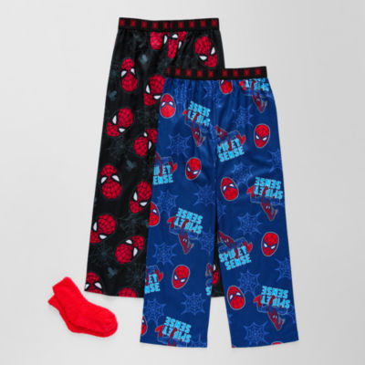 Disney Collection Little & Big Boys 3-pc. Spiderman Pajama Pants With Socks