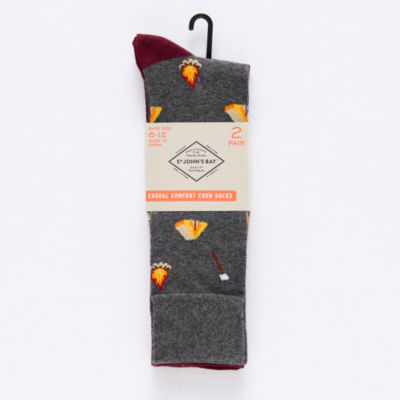 St. John's Bay 2 Pair Crew Socks Mens