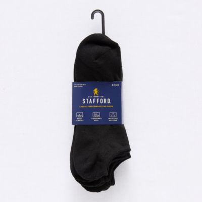 Stafford 3 Pair No Show Socks Mens