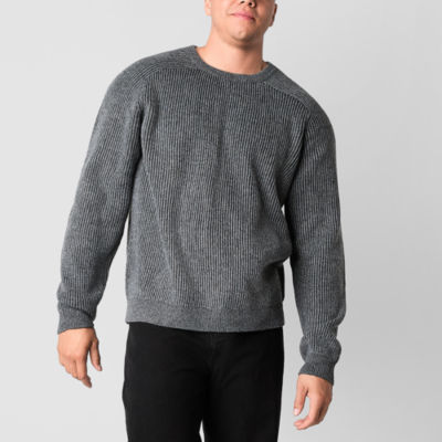 Frye and Co. Plated Crew Big Tall Mens Neck Long Sleeve Pullover Sweater