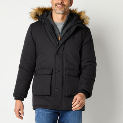 St. John's Bay Mens Sherpa Lined Hooded Heavyweight Parka