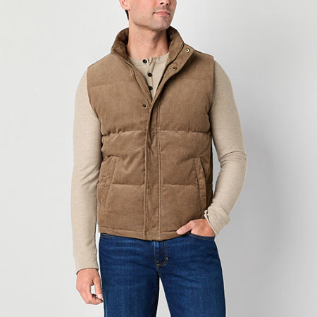 Mutual Weave Mens Puffer Vest, X-large, Brown