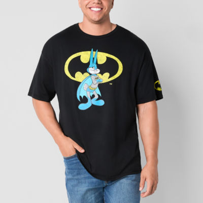 Big and Tall Mens Crew Neck Short Sleeve Regular Fit Looney Tunes Batman Graphic T-Shirt