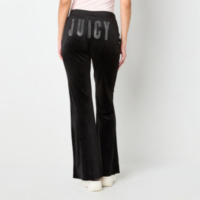 Juicy By Couture Womens Mid Rise Flare Track Pant-Juniors