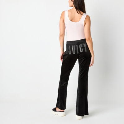 Juicy By Couture Womens Mid Rise Flare Track Pant-Juniors