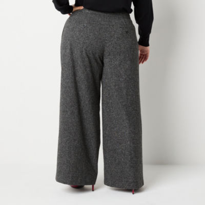 Worthington Plus Womens Wide Leg Pant