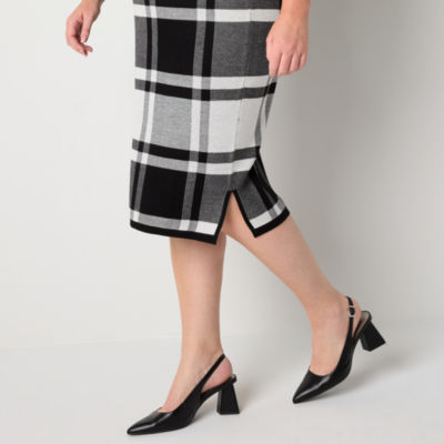 Liz Claiborne Womens Mid Rise Pencil Skirt-Plus