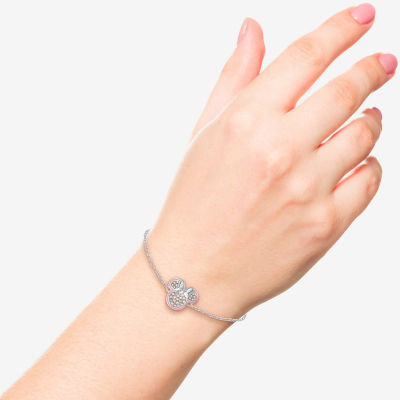 Disney Classics Unisex Adult Crystal Minnie Mouse Bolo Bracelet