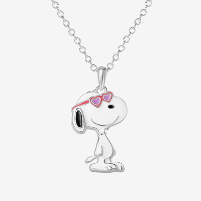 Disney Classics Love Unisex Adult Pure Silver Over Brass 18 Inch Pendant Necklace
