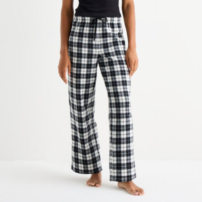 Jaclyn Black & White Buffalo Womens Fleece Matching Family Pajama Pants