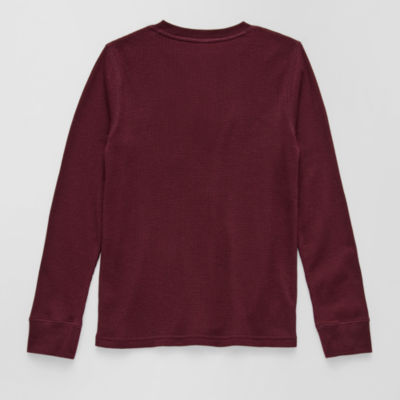 Thereabouts Little & Big Kid Boys Henley Neck Long Sleeve Regular Fit Thermal Top