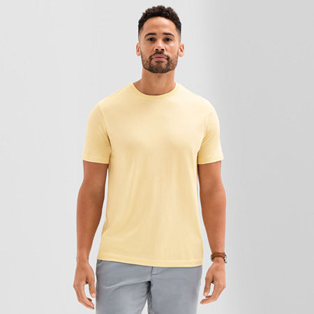 St. John's Bay Super Soft Mens Crew Neck Short Sleeve T-shirt In Yellow