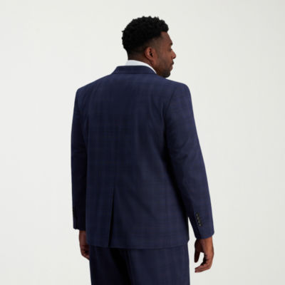 Haggar J.M. Haggar Mens Slim Fit Plaid Big and Tall Suit Jacket