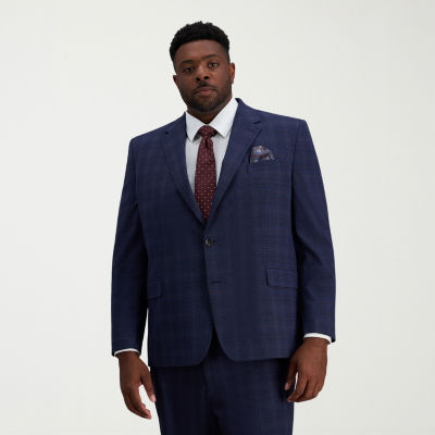 Haggar J.M. Haggar Mens Slim Fit Plaid Big and Tall Suit Jacket