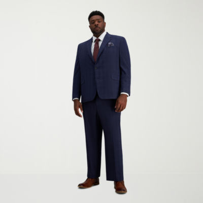 Haggar J.M. Haggar Mens Slim Fit Plaid Big and Tall Suit Jacket