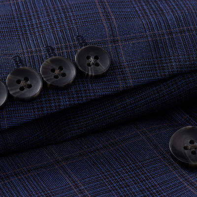 Haggar J.M. Haggar Mens Slim Fit Plaid Big and Tall Suit Jacket