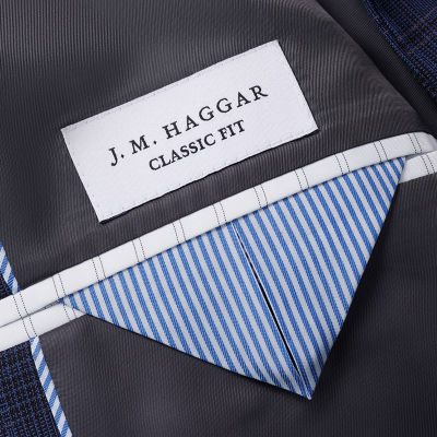 Haggar J.M. Haggar Mens Slim Fit Plaid Big and Tall Suit Jacket
