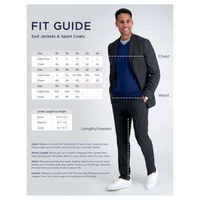 Haggar J.M. Haggar Mens Slim Fit Plaid Big and Tall Suit Jacket