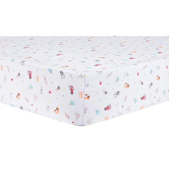 Trend Lab Farm Stack Animals + Insects Crib Sheet