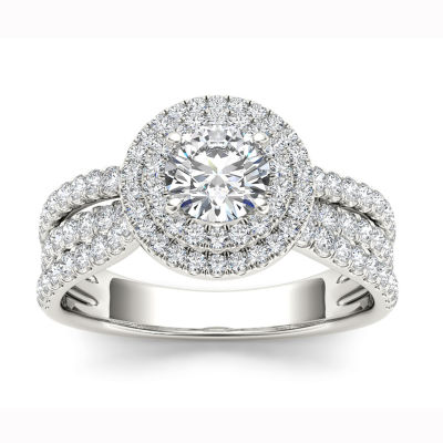 1 CT.T.W. Natural Round Diamond 14K Gold Engagement Ring