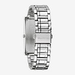 Bulova Frank Lloyd Wright Pattern #106 Womens Silver Tone Stainless Steel Bracelet Watch 96l286
