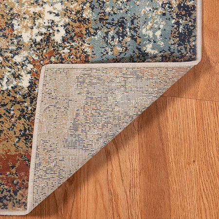 Amer Rugs Arlenu Han Abstract Rectangular Rugs & Floor Coverings Indoor Abstract Accent Rugs, One Size, Orange